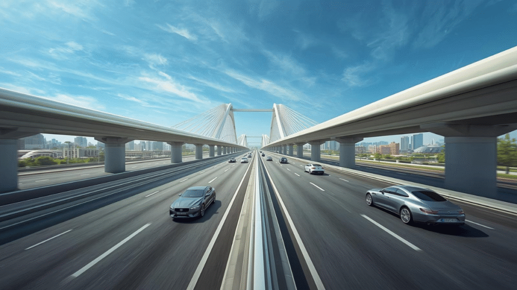 The construction of the 23-kilometer super 