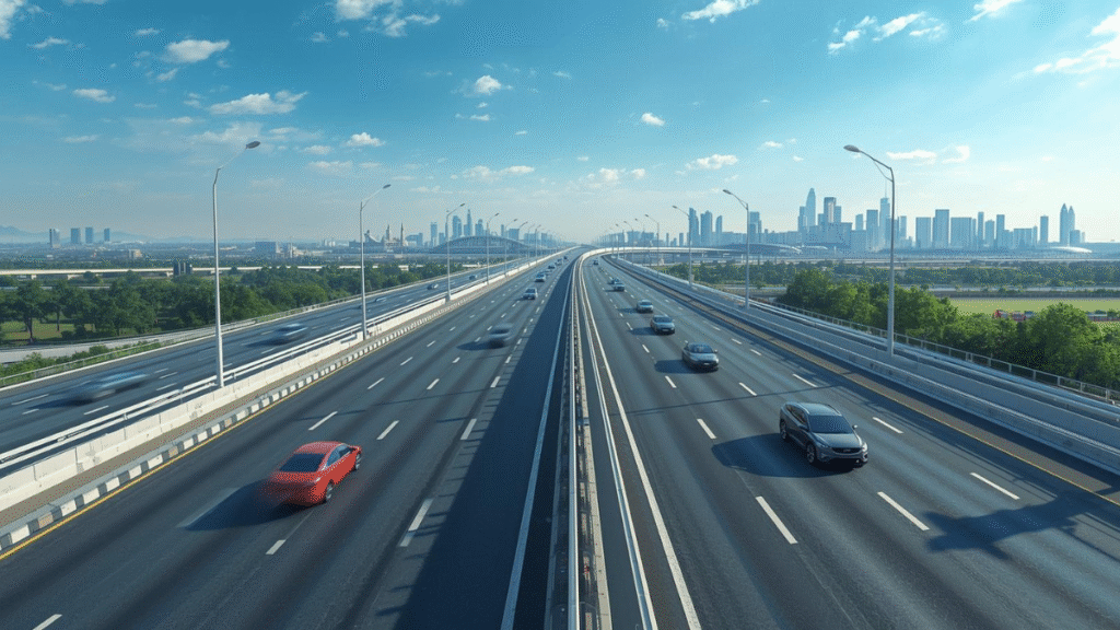 The construction of the 23-kilometer super 